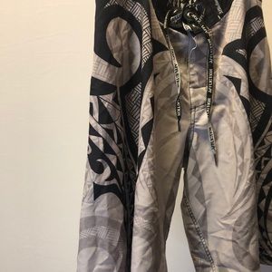 Affliction Grey  swim trunks